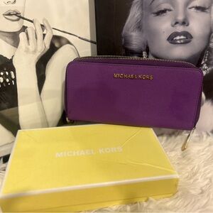 Michael Kors Vibrant Purple Wallet